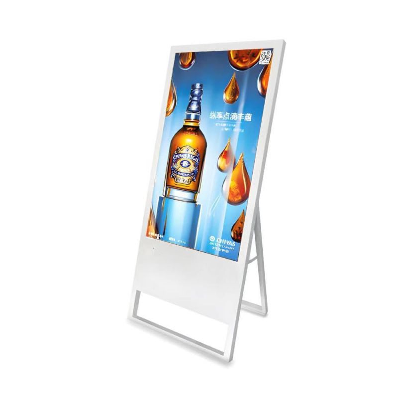 Digital Indoor Signage Standee: HD Display, Android OS, Steel Cabinet