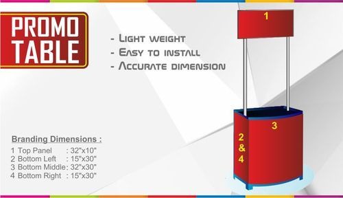 NIBSON Custom Your Text Promotional Exhibition Events Promotable Display Demo Stand (Set of 2 )